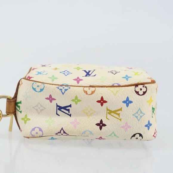 LOUIS VUITTON Monogram Multicolor Trousse Wapity Pouch White M58033 Auth 142993 - Picture 7 of 16